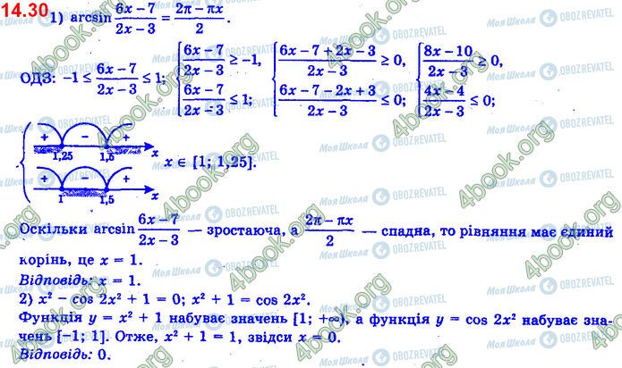 ГДЗ Алгебра 11 клас сторінка 14.30